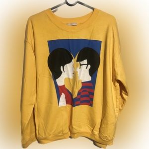 Crewneck yellow ZARA sweater